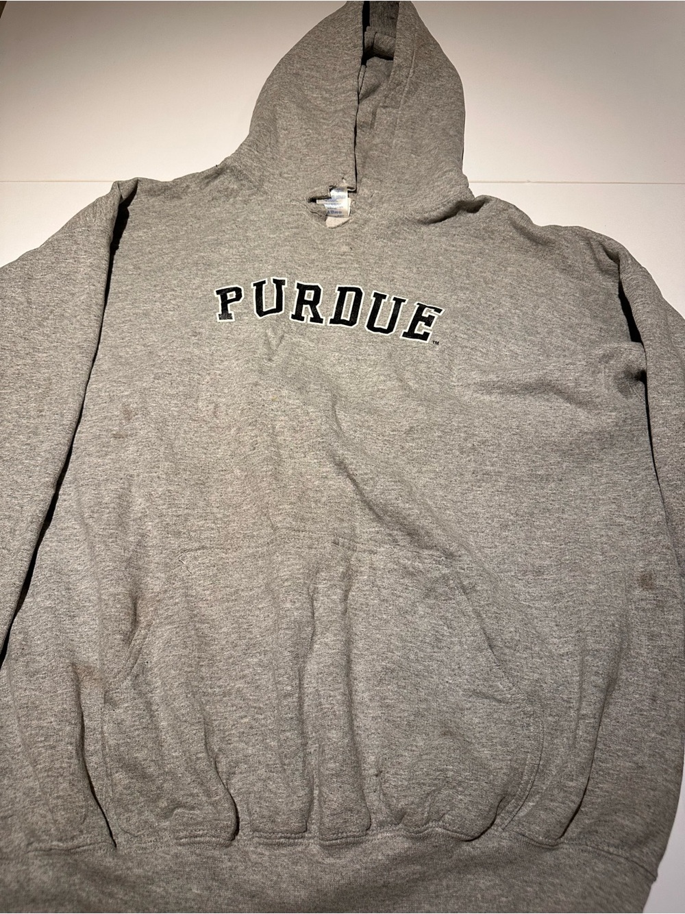 Gildan Gray "PURDUE" Hooded Sweatshirt